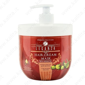 Crema maschera per capelli con olio di Argan "Leganza" 1000 ml con dispenser