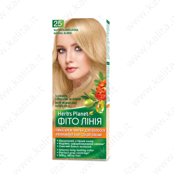 Tintura permanente per capelli in crema "Herb's Planet" tonalità 25 Biondo naturale