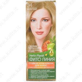 Tintura permanente per capelli in crema "Herb's Planet" tonalità 34 Marrone chiaro