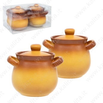 Set di vasetti per cottura in forno 2x0,65L