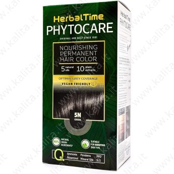 Tinta per capelli nutriente senza ammoniaca 5N Cacao "Herbal Time Phytocare"