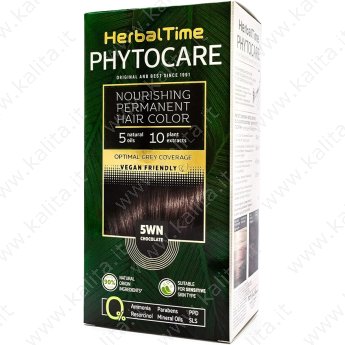 Tinta per capelli nutriente senza ammoniaca 5WN Cioccolato "Herbal Time Phytocare"