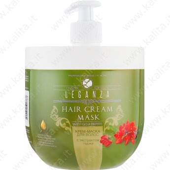 Crema maschera per capelli con bacche di Goji "Leganza" 1000 ml con dispenser