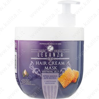 Crema maschera per capelli con pappa reale "Leganza" 1000 ml con dispenser